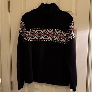 Talbots 100% Cotton Fairisle Turtleneck